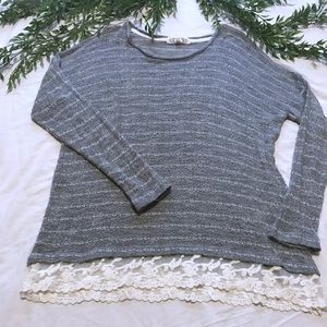 PINK ROSE KNIT SWEATER